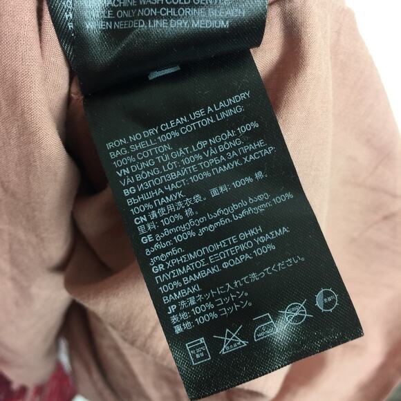 NWT Johanne Ortiz X H&M Maxi Dress XS Floral Eyelet Embroidered Ruffle Pink - Picture 7 of 16